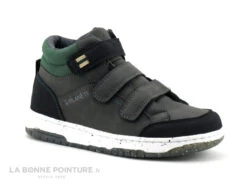 Alma Planete ECKOS - 3 Velcros - Gris Vert Noir - Basket Montante GARCON